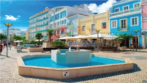 Vibrant Albufeira Walk with bustling streets, concluding the Silves Castle & Drink tour.