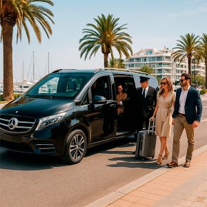 Private transfer from Faro Airport to Vilamoura in Mercedes-Benz V-Class